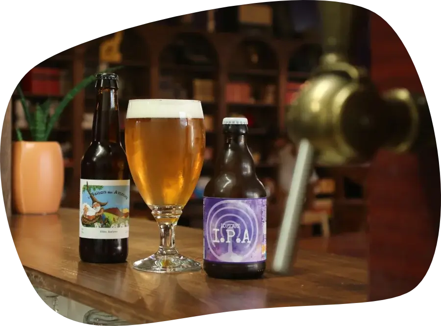 Bières au bar à jeux de Mytho-Logique
